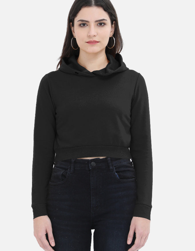 StrykDrift Women's Cropped Hoodie – 320 GSM Custom Print Streetwear India
